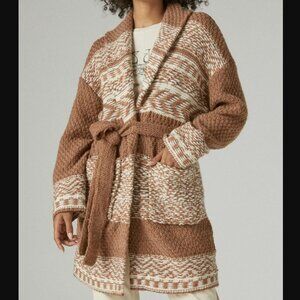 Lucky Brand Fairisle Sweater Coatigan